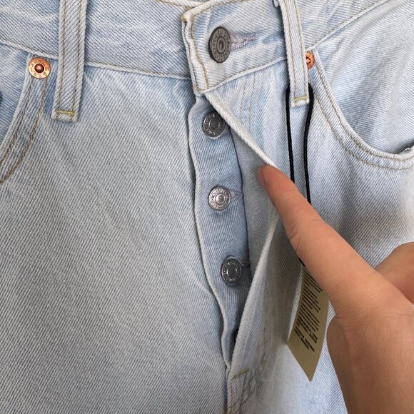 Levis Ribcage Straight Ankle Jeans 27 X 27 Light Wash Distressed Womens - Picture 3 of 12